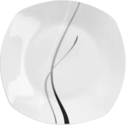 Van Well Frühstücksservice Silver Night, 12tlg 6 Personen, 6 Kaffeebecher + 6 Teller, Linien-Dekor -Küchenzauber Günstiges Geschäft 881248a4f152ad0cd7c69b9c6939bbeb 1