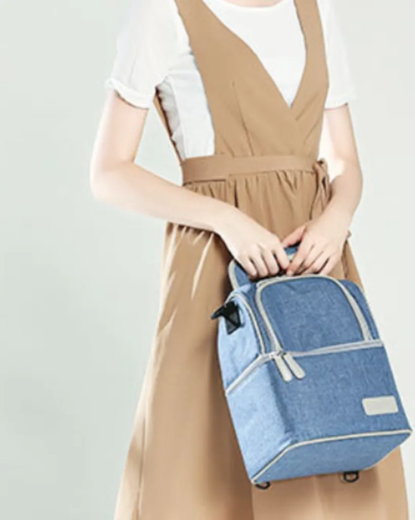 Muttermilch-Kühltasche Mit Kühlakkus, Doppellagig, Passend Für 3 Flaschen, Bis Zu 255 Ml, Für Stillen, Muttermilch, Pumpbeutel, Rucksack ,Denim Blue 4 Muttermilch-Kühltasche Mit Kühlakkus, Doppellagig, Passend Für 3 Flaschen, Bis Zu 255 Ml, Für Stillen, Muttermilch, Pumpbeutel, Rucksack ,Denim Blue – Bild 4