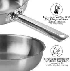 ONVAYA® Edelstahlpfannen-Set | Bratpfanne | Ohne Beschichtung | Induktion & Backofengeeignet | Profipfannen Komplettset | Ø 20/24/28/32cm -Küchenzauber Günstiges Geschäft 8baa45f05a15f58441c05c1262c559ab