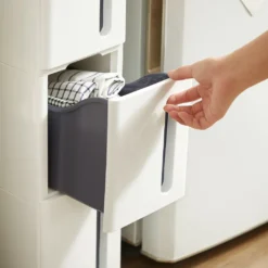 SONGMICS Küchenregal, Nischenregal Mit Rollen, Schmaler Rollwagen Mit 4 Schubladen, Mobil, Ausziehbar, Badregal, Küchenschrank Mit Rädern, PP-Kunststoff, Platzsparend, 45 X 17 X 84 Cm, Weiß-grau KFR008G01 9 SONGMICS Küchenregal, Nischenregal Mit Rollen, Schmaler Rollwagen Mit 4 Schubladen, Mobil, Ausziehbar, Badregal, Küchenschrank Mit Rädern, PP-Kunststoff, Platzsparend, 45 X 17 X 84 Cm, Weiß-grau KFR008G01 -Küchenzauber Günstiges Geschäft 8db14feb0476406cf14b04fc469315ca