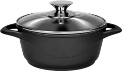 Smile MGK-12 Kochtopf, Geschmiedetes Aluminium, Schwarz -Küchenzauber Günstiges Geschäft 8f105a05c73c7d4d67fea53c63638074