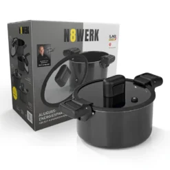 N8WERK Aluguss-Energiespartopf Kochtopf Topf Energiespartopf Aluguss 5,8 L Induktion Deckel Suppentopf Ø 24 Cm -Küchenzauber Günstiges Geschäft 8f166c8eef3578e1bace4ad9e2eaeb5f