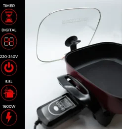 Starlyf®Digital Cooker - XXL Elektrische Bratpfanne Mit Digitalem Thermostat Und Temperaturanzeige, 1600 Watt, 5,5 Liter Fassungsvermögen, Partypfanne - Aus Der TV Werbung -Küchenzauber Günstiges Geschäft 8f2d64b372c02cbc97aa0b9afcf33781