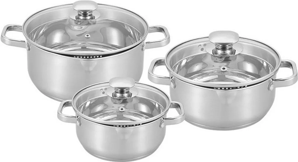 CS-KOCHSYSTEME 6-teiliges Kochset LEIPZIG Edelstahl Rostfrei Induktion Kapselboden 066574 2 CS-KOCHSYSTEME 6-teiliges Kochset LEIPZIG Edelstahl Rostfrei Induktion Kapselboden 066574 – Bild 2