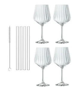 Nachtmann Gin&Tonic + 4 Glastrinkhalme 7574/8tlg. Tastes Good 103143 -Küchenzauber Günstiges Geschäft 92651edc72ab396ae323258bd4a1e65e