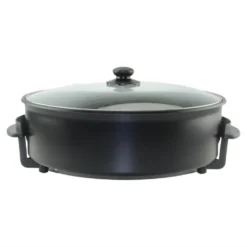 Kaya Mutfak Pizzapfanne Bratpfanne Multifunktionale Pfanne Abmessung 42 X 9 Cm Regelbarer Thermostat Antihaftbeschichtung 1500 Watt, Farbe:SCHWARZ -Küchenzauber Günstiges Geschäft 92f5266ff56bff9bd17242a3e2460755