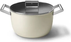 SMEG Kochtopf Mit Deckel Matt Creme - Ø 26 Cm / 7,7 Liter -Küchenzauber Günstiges Geschäft 9422d4b126905f1065210c75cf198709