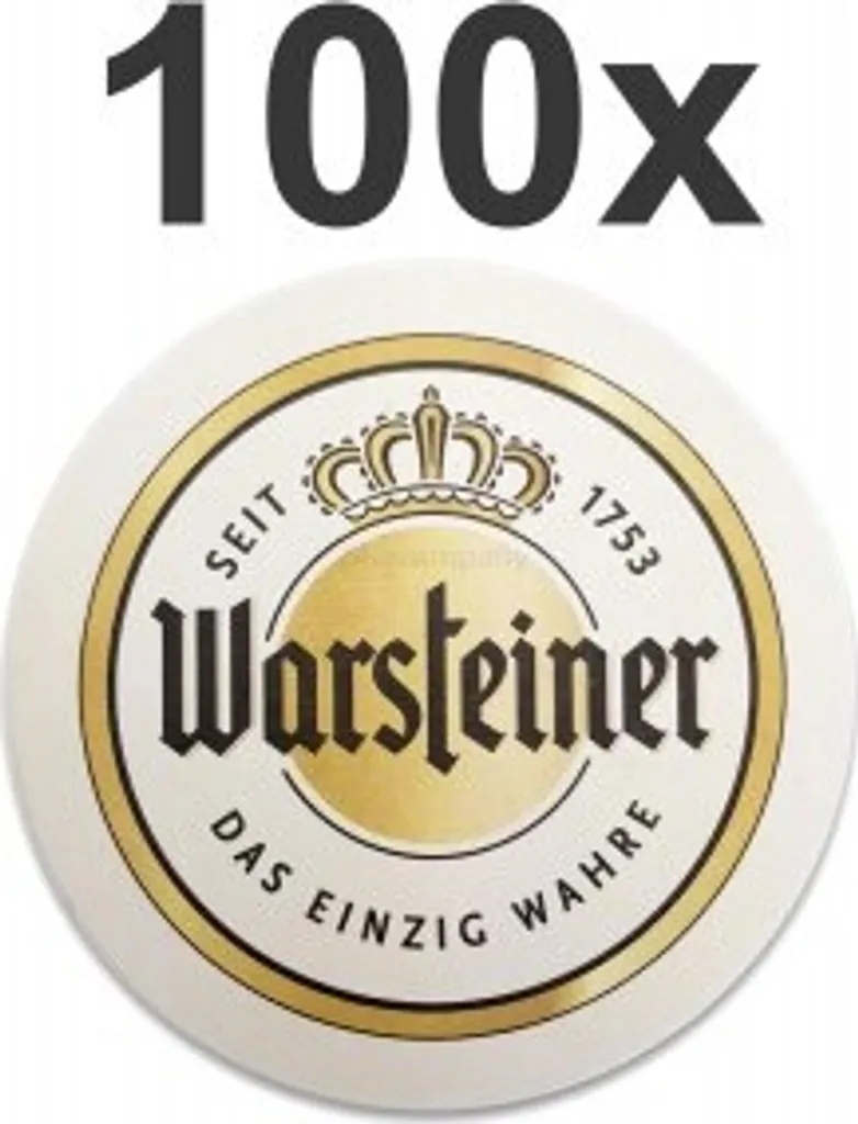 Warsteiner Bierdeckel Untersetzer Bierfilz - 100er Packung 1 Warsteiner Bierdeckel Untersetzer Bierfilz - 100er Packung