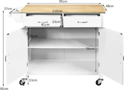 COSTWAY Rollende Kücheninsel Aus Gummiholz, Küchenwagen Mit Handtuchhalter & Verstellbarem Regal & Schubladen, Servierwagen Mit Arbeitsplatte Für Küche, Esszimmer & Bar (Weiß) 13 COSTWAY Rollende Kücheninsel Aus Gummiholz, Küchenwagen Mit Handtuchhalter & Verstellbarem Regal & Schubladen, Servierwagen Mit Arbeitsplatte Für Küche, Esszimmer & Bar (Weiß) -Küchenzauber Günstiges Geschäft 9659dab7928e00c0af4811c968e6d3dd