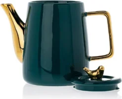 HowHomely Kaffeeservice Keramik 4 Personen - Teeservice 10-tlg. - Grün-Gold -Küchenzauber Günstiges Geschäft 9753c14189b64e28cac2a2a338f9e9f9