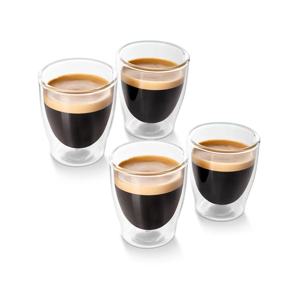 Tchibo 4er Espresso Gläser, Doppelwandig, Modernes Design, Heiß Und Kalt 1 Tchibo 4er Espresso Gläser, Doppelwandig, Modernes Design, Heiß Und Kalt