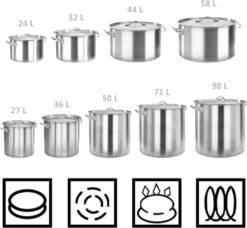 VidaXL Suppentopf 50 L 40×40 Cm Edelstahl -Küchenzauber Günstiges Geschäft a00f84d8f2f4f97c3bce11206d848973