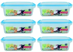 Frischhaltedosen Vorratsdosen Transparent Deckel Mit Clickverschluss 750 Ml 6 Stück