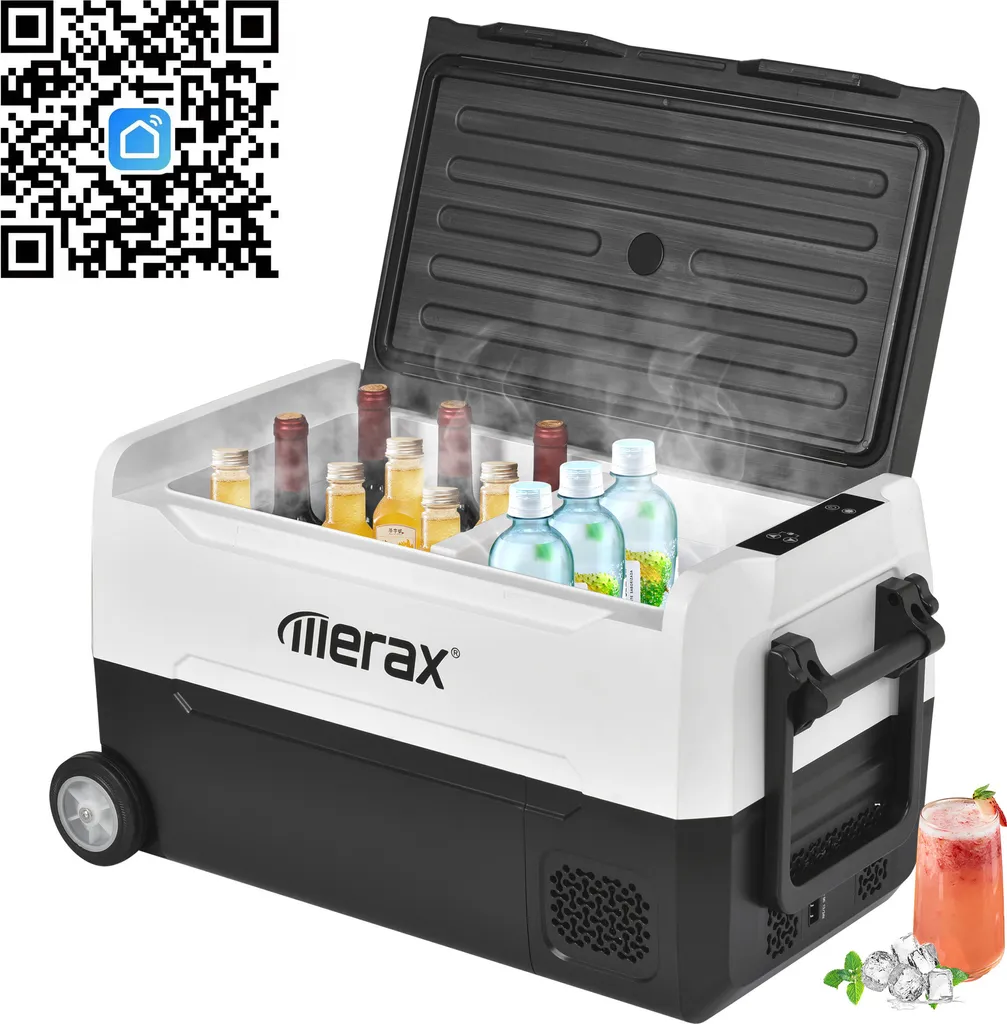 Merax Elektrisch Kühlbox Mit Kompressor 31.5L Schwarz, Mini Kühlschrank Tragbar Kühlleistung Bis -20° C, Gefrierbox 12/24 V Und 230 V Für Büro, Auto, Camping, Garten 14 Merax Elektrisch Kühlbox Mit Kompressor 31.5L Schwarz, Mini Kühlschrank Tragbar Kühlleistung Bis -20° C, Gefrierbox 12/24 V Und 230 V Für Büro, Auto, Camping, Garten – Bild 14