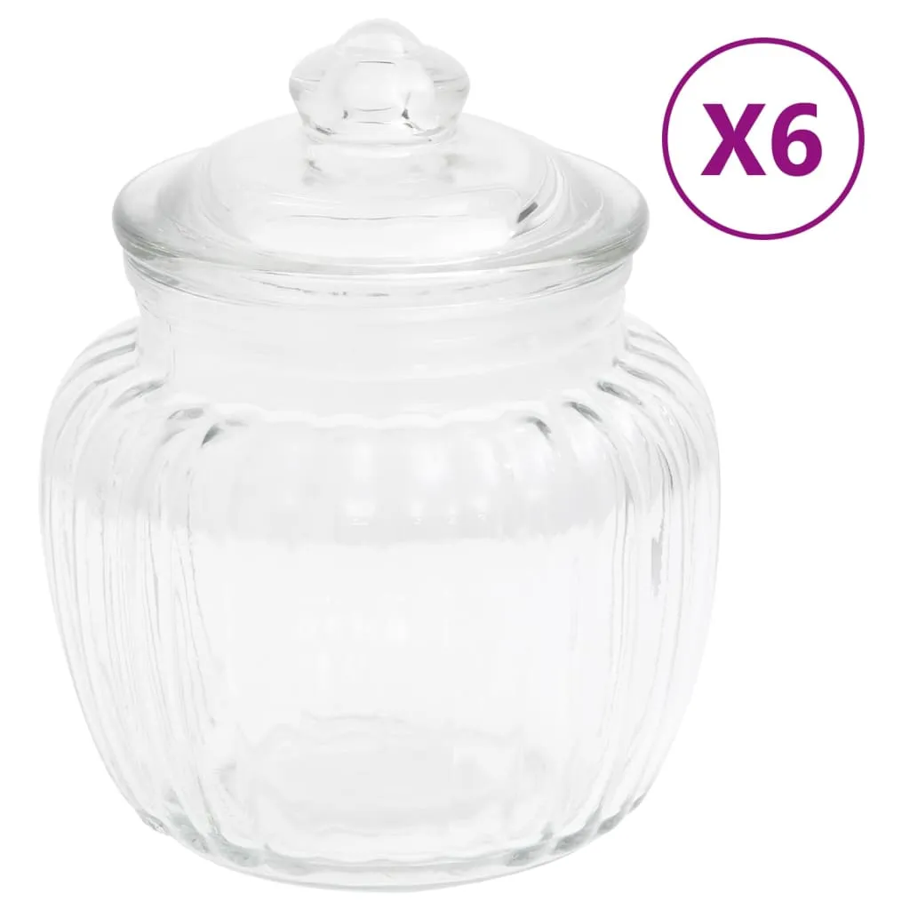 VidaXL Vorratsgl?ser 6 Stk. 500 Ml Glas 1 VidaXL Vorratsgl?ser 6 Stk. 500 Ml Glas