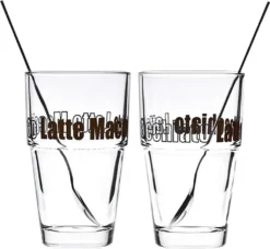 Leonardo Latte Macchiatto Becher 'Solo LM' Mit Löffel, 400ml, Ø 8,5 X 14,7cm (4er Set) -Küchenzauber Günstiges Geschäft a342d7753619314b1a58ebcb16f184bf