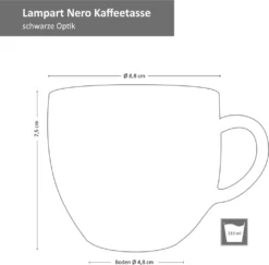 18-tlg. Kaffee-Service Lampart Nero 6 Personen I Tasse + Untertasse + Teller -Küchenzauber Günstiges Geschäft a4d30b4f70bfa527f0faad607959f77d