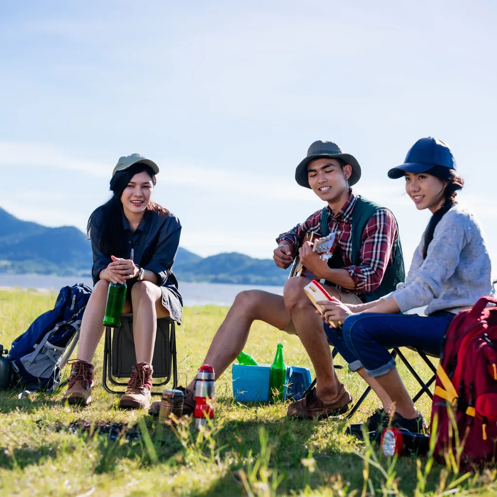 Relaxdays Campinghocker Mit Kühltasche 5 Relaxdays Campinghocker Mit Kühltasche – Bild 5