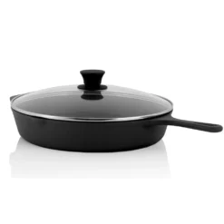 BBQ-Toro Gusseisen Grillpfanne Ø 30 Cm Mit Glasdeckel | Bratpfanne -Küchenzauber Günstiges Geschäft a69259b7a695fa1e58e564d7fd90ebd7