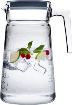 Pasabahce Glaskaraffe Krug Mit Deckel Saftkrug Wasserkrug 2L Kanne Wasser Saft City Pop