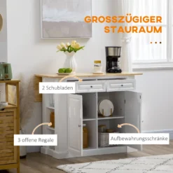 HOMCOM Kücheninsel, Sideboard Mit Erweiterbarer Arbeitsfläche, Küchenschrank Mit Schubladen, Gewürzregalen, Servierwagen Aus Holz Für Küche, Weiß, 108 X 78,4 X 84 Cm 12 HOMCOM Kücheninsel, Sideboard Mit Erweiterbarer Arbeitsfläche, Küchenschrank Mit Schubladen, Gewürzregalen, Servierwagen Aus Holz Für Küche, Weiß, 108 X 78,4 X 84 Cm -Küchenzauber Günstiges Geschäft a8e49304a57f64d6f9379f0fb15d7eb7