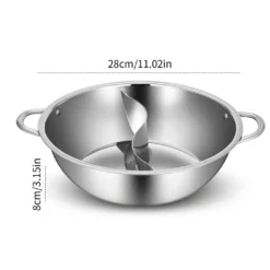 Universaltopf Hot Pot Topf Suppentopf Doppelseitig, Suppen Kochgeschirr, Zwei Geschmack 28*8cm -Küchenzauber Günstiges Geschäft ab3ab722a81f88e4c19f067dceed9b70