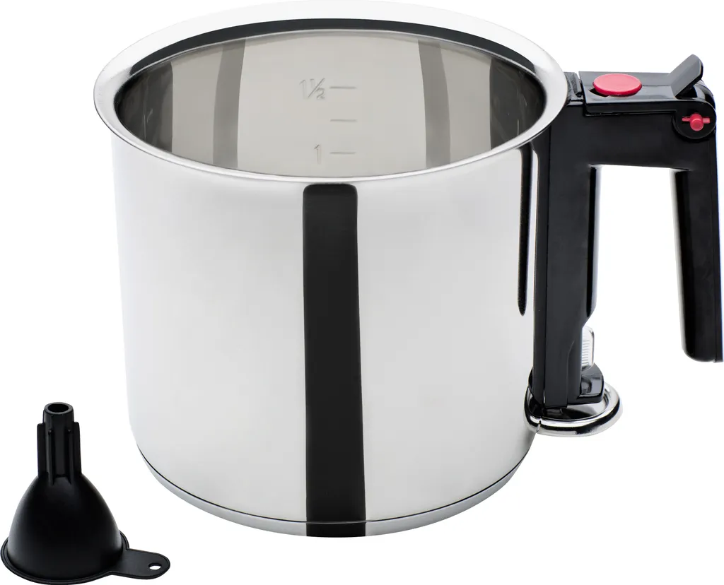 GSW Simmertopf 16cm, Edelstahl, Kunststoff, Simmertopf ø Ca. 16 X H 15,0cm / Einfülltrichter 1 GSW Simmertopf 16cm, Edelstahl, Kunststoff, Simmertopf ø Ca. 16 X H 15,0cm / Einfülltrichter