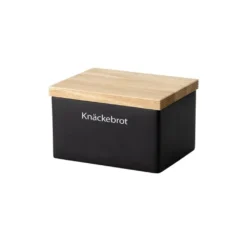 Continenta | Vorratsdose Knäckebrot Keramik Schwarz -Küchenzauber Günstiges Geschäft ad41857f6ee157a9903b1229c9fbb5b8
