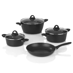 Bratoni Aluminium-Kochtopf Schwarz Mit Glasdeckel - Geschmiedet - 24 Cm Kochtopf Topf Glasdeckel Töpfe Suppentopf Deckel 24cm Geschmiedet Universaltopf -Küchenzauber Günstiges Geschäft addf8a7a1fa278a7c956e04e84ee62ac