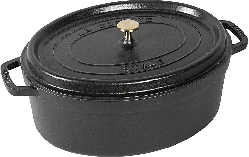 STAUB Cocotte Oval 37cm Schwarz 1 STAUB Cocotte Oval 37cm Schwarz