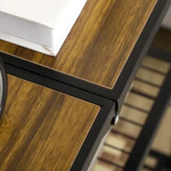 HOMCOM Rollwagen, Klappbarer Küchenwagen, Servierwagen Mit 3 Ebenen, Griff, Küchenregal Auf 4 Rollen Für Esszimmer, Wohnzimmer, Stahl, Braun+Schwarz, 68 X 35 X 85 Cm -Küchenzauber Günstiges Geschäft b2ac2071d4396989536742e1c0cd141a