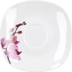 Kaffeeservice 18-tlg. Kyoto Orchidee Leicht Eckig Porzellan Für 6 Personen Weiß MitNachbildung -Küchenzauber Günstiges Geschäft b561fe40e94a94b81685ac4966b142fd