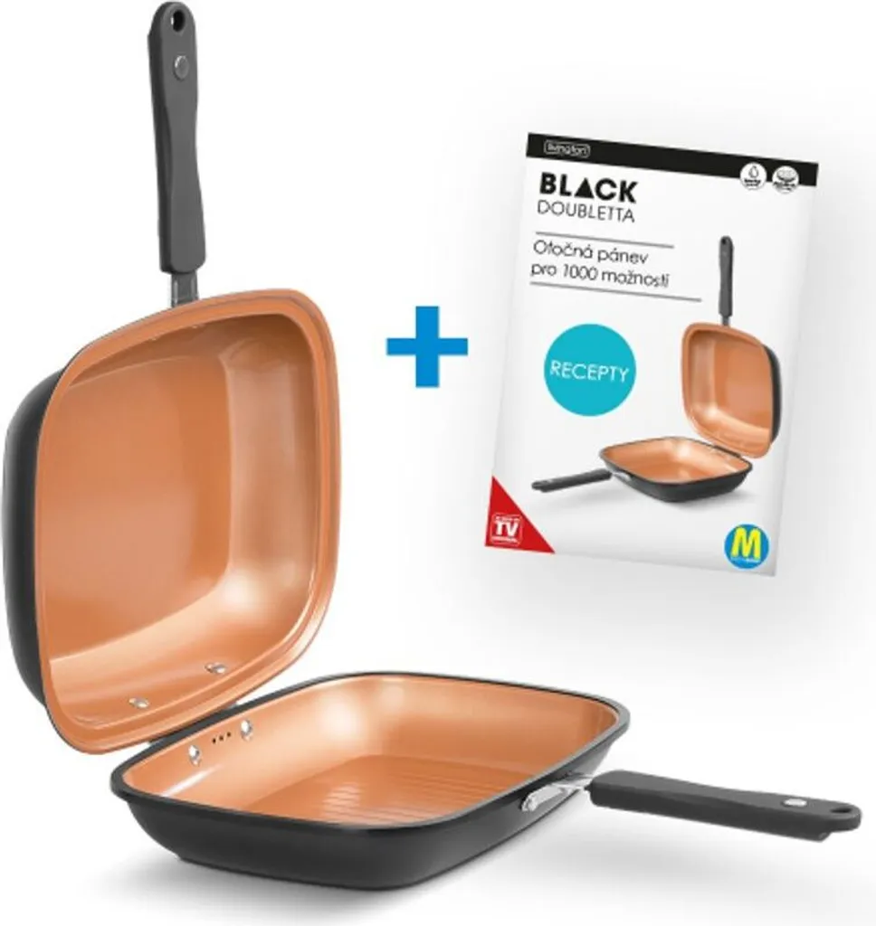 MediaShop Livington 2in1 Wendepfanne 'Black Doubletta Basic' 2 MediaShop Livington 2in1 Wendepfanne 'Black Doubletta Basic' – Bild 2