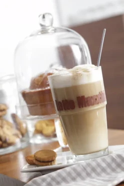 Leonardo Latte Macchiatto Becher 'Solo LM' Mit Löffel, 400ml, Ø 8,5 X 14,7cm (4er Set) -Küchenzauber Günstiges Geschäft b88f5cc57cd9be35bea7e1baac1ea5d9