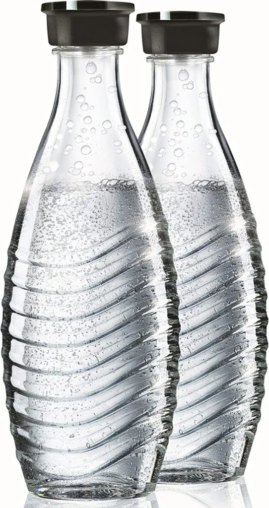 SodaStream Glaskaraffe Duo Pack Mit Schwarzem Deckel 2 Stück Je 600ml 3 SodaStream Glaskaraffe Duo Pack Mit Schwarzem Deckel 2 Stück Je 600ml – Bild 3