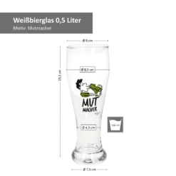 2x Weizenbiergläser Mutmacher Kampftrinker Weißbierglas 0,5L -Küchenzauber Günstiges Geschäft ba32d37dcf237376a89e1750946686f6