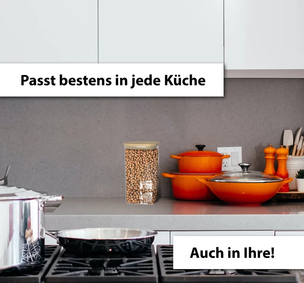 Loxis Vorratsgläser Set (3-teilig) – Eckige, Stabile Vorratsgläser Mit Bambusdeckel – 1x 1500ml / 1x 1100ml / 1x 750ml Große Vorratsdosen - Vielseitig Einsetzbare Und Aromadichte Vorratsbehälter 4 Loxis Vorratsgläser Set (3-teilig) – Eckige, Stabile Vorratsgläser Mit Bambusdeckel – 1x 1500ml / 1x 1100ml / 1x 750ml Große Vorratsdosen - Vielseitig Einsetzbare Und Aromadichte Vorratsbehälter – Bild 4