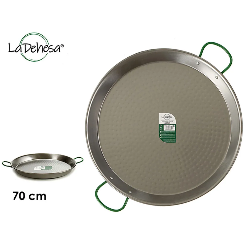 La Dehesa Paellapfanne 70 Cm StahlBienenwachs Silber 2 La Dehesa Paellapfanne 70 Cm StahlBienenwachs Silber – Bild 2