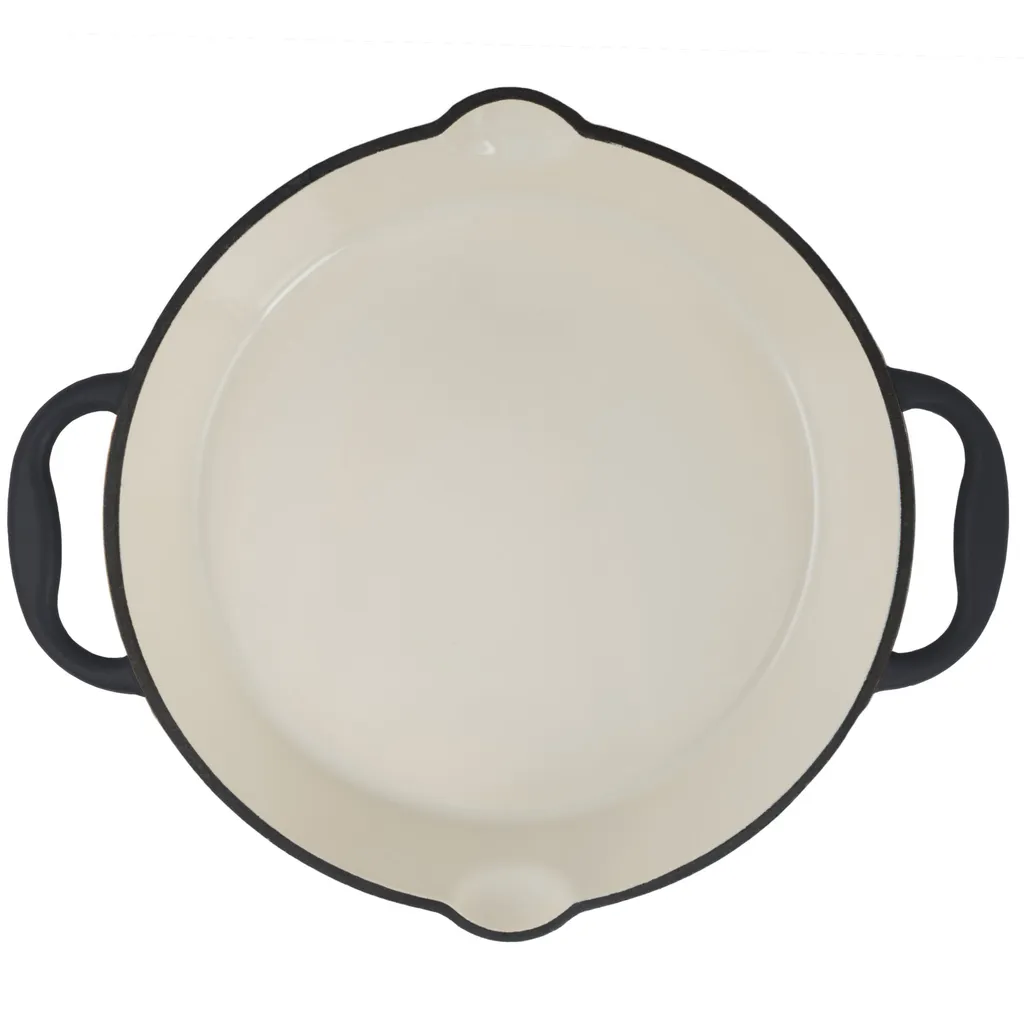 Mahlzeit Gusseisen Bratpfanne | Ø 29 Cm | Blue Berry | Zwei Griffe, Zwei Ausgießer, Emailliert 4 Mahlzeit Gusseisen Bratpfanne | Ø 29 Cm | Blue Berry | Zwei Griffe, Zwei Ausgießer, Emailliert – Bild 4