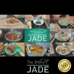 Starlyf® Pfannen-Set »Jade Pan Set« , Aluminium ( Starter-Set 5 -tlg. 3 Pfannen, 2 Glasdeckel ) , Innovativer Deckelgriff Zum Abstellen, Jade-Antihaft-Beschichtung - Aus Der TV Werbung -Küchenzauber Günstiges Geschäft c67649477f96aa0c3cb958657c7f1002