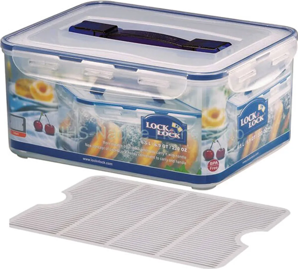 Lock & Lock Classic Vorratsdose 6,50 L, Recheckig, 294x230x138 Mm, Semi-transparent/blau 6 Lock & Lock Classic Vorratsdose 6,50 L, Recheckig, 294x230x138 Mm, Semi-transparent/blau – Bild 6
