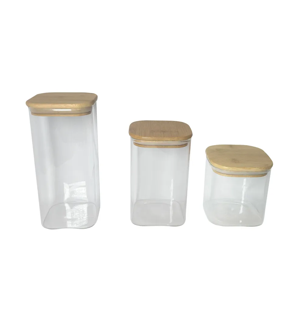 Loxis Vorratsgläser Set (3-teilig) – Eckige, Stabile Vorratsgläser Mit Bambusdeckel – 1x 1500ml / 1x 1100ml / 1x 750ml Große Vorratsdosen - Vielseitig Einsetzbare Und Aromadichte Vorratsbehälter 1 Loxis Vorratsgläser Set (3-teilig) – Eckige, Stabile Vorratsgläser Mit Bambusdeckel – 1x 1500ml / 1x 1100ml / 1x 750ml Große Vorratsdosen - Vielseitig Einsetzbare Und Aromadichte Vorratsbehälter