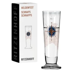 Ritzenhoff Heldenfest 05 Schnapsglas, Pinnchen KOMPASS By Iris Interthal 2018