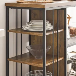 SoBuy SVW18-F Servierwagen Beistellwagen Rollwagen Teewagen Barwagen Küchenwagen Mikrowellenregal Küchenrollwagen BHT Ca.: 110x92x45cm -Küchenzauber Günstiges Geschäft cd41059eaa83e4f3ea884b9fc382a6f4