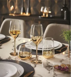 CreaTable 23461 Golden Days Weinglas 350 Ml, Klar (4er Pack) -Küchenzauber Günstiges Geschäft ce3fef8af2fd9ff8f562a26b4282defd