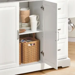 SoBuy FKW41-ST Luxus-Küchenwagen Mit Edelstahlplatte Küchenschrank Sideboard Mit Erweiterbarer Arbeitsfläche Servierwagen BHT Ca.:130x91x46(+25) Cm -Küchenzauber Günstiges Geschäft d03628a44613c0faa4a308ea761229cc