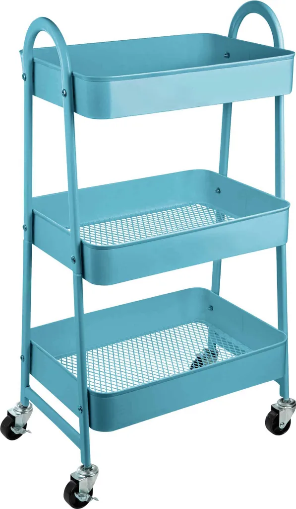 ONVAYA® Servierwagen Silvio | Beistellwagen | Blau | 30,5 X 45 X 77 Cm | 3 Fächer | Multifunktionswagen | Transportwagen | Allzweckwagen | Küchentrolley | Nischenregal 1 ONVAYA® Servierwagen Silvio | Beistellwagen | Blau | 30,5 X 45 X 77 Cm | 3 Fächer | Multifunktionswagen | Transportwagen | Allzweckwagen | Küchentrolley | Nischenregal