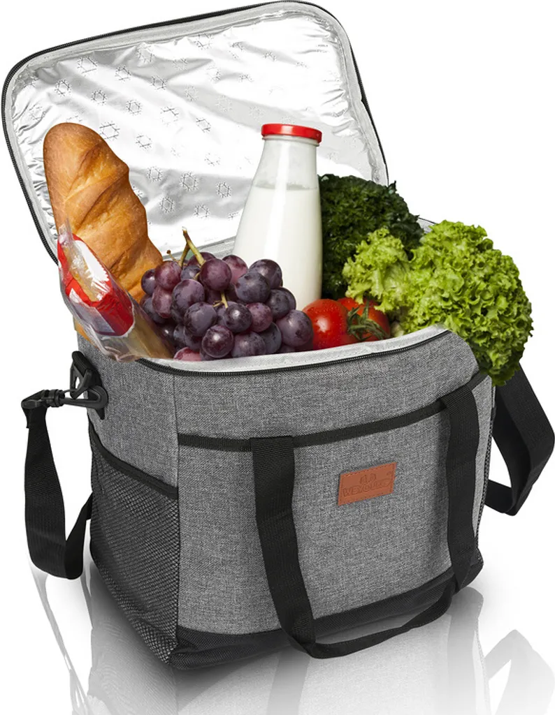 Lospitch 25L Kühltasche Faltbar Kühlkorb Kühlbox Isoliertasche Thermotasche Picknicktasche Für Lebensmitteltransport, Grau 5 Lospitch 25L Kühltasche Faltbar Kühlkorb Kühlbox Isoliertasche Thermotasche Picknicktasche Für Lebensmitteltransport, Grau – Bild 5