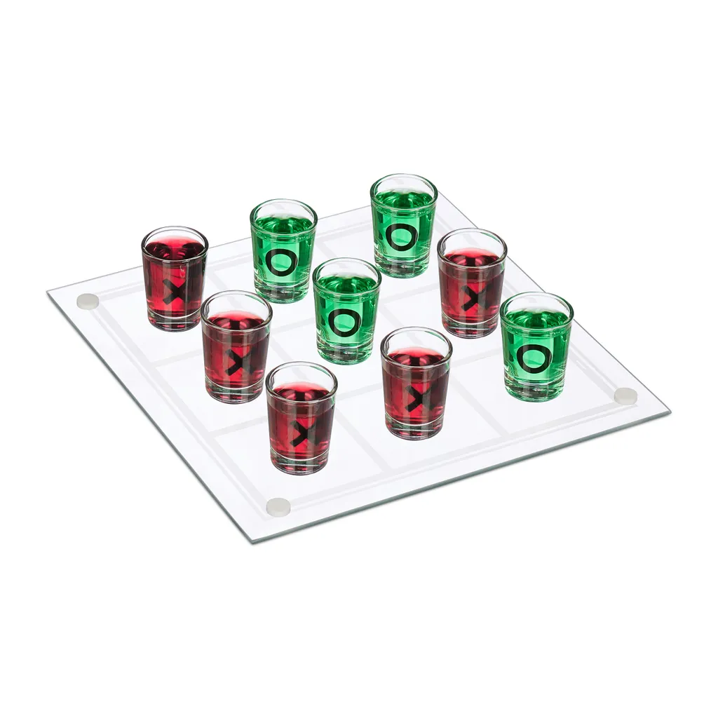 Relaxdays Tic Tac Toe Trinkspiel XL 1 Relaxdays Tic Tac Toe Trinkspiel XL