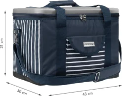 Anndora Kühltasche XL 40 Liter AHOI Mit Reissverschluss - Blau-weis-gestreift -Küchenzauber Günstiges Geschäft d4b970332348fda87ff5b47336c4be08